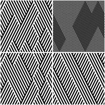 4 different vector patterns in the same package_f Stock Illustration