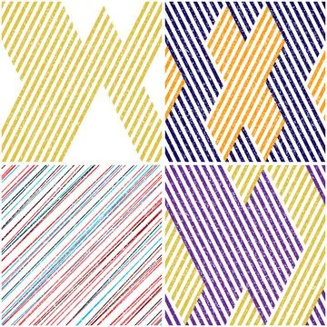 4 different vector patterns in the same package_a Stockillustratie