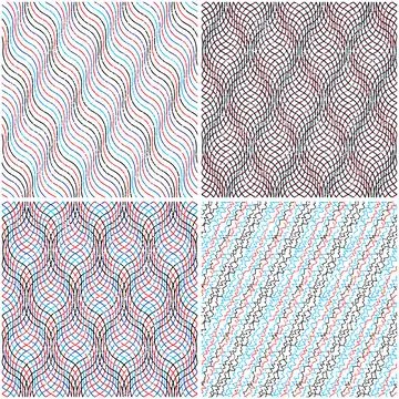 4 different vector patterns in the same package_c 스톡 일러스트