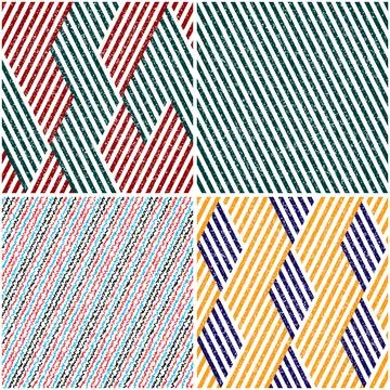 4 different vector patterns in the same package_d イラスト素材