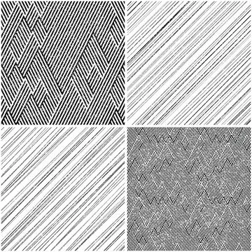 4 different vector patterns in the same package_i Stockillustratie