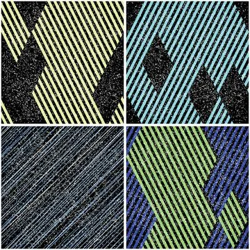 4 different vector patterns in the same package_b イラスト素材