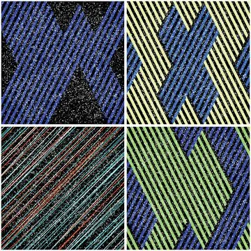 4 different vector patterns in the same package_a Stockillustratie