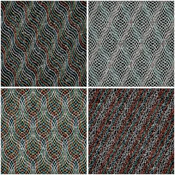 4 different vector patterns in the same package_c Stockillustratie