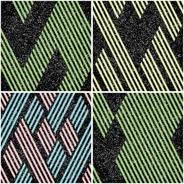 4 different vector patterns in the same package_e Stock Illustration