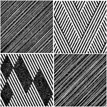 4 different vector patterns in the same package_h Stockillustratie