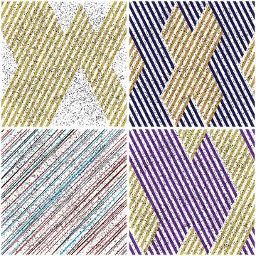 4 different vector patterns in the same package_a イラスト素材