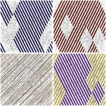 4 different vector patterns in the same package_b Stockillustratie