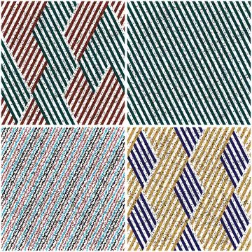 4 different vector patterns in the same package_d イラスト素材