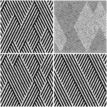 4 different vector patterns in the same package_f Stock Illustration