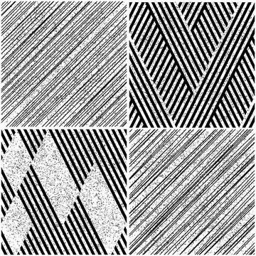 4 different vector patterns in the same package_h 스톡 일러스트