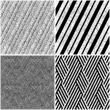 4 different vector patterns in the same package_j 스톡 일러스트