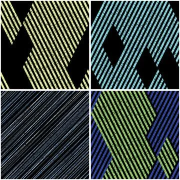 4 different vector patterns in the same package_b Stock Illustration