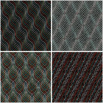 4 different vector patterns in the same package_c 스톡 일러스트