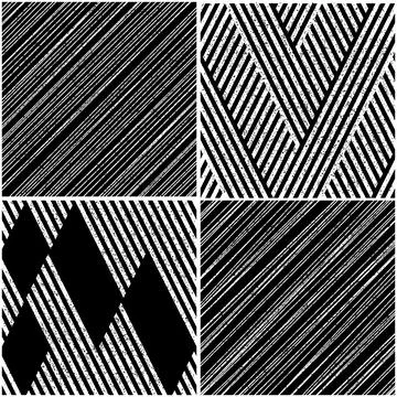 4 different vector patterns in the same package_h Stockillustratie
