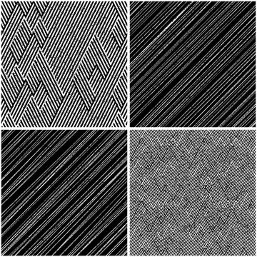 4 different vector patterns in the same package_i Illustrazione stock