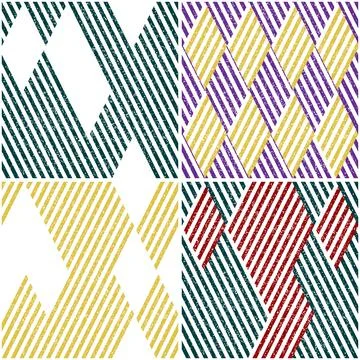 4 different vector patterns in the same package_a イラスト素材