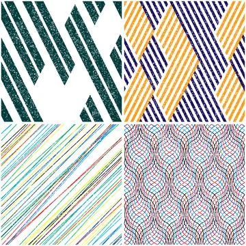 4 different vector patterns in the same package_c Stockillustratie