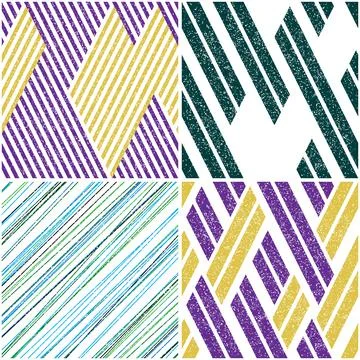 4 different vector patterns in the same package_e 스톡 일러스트