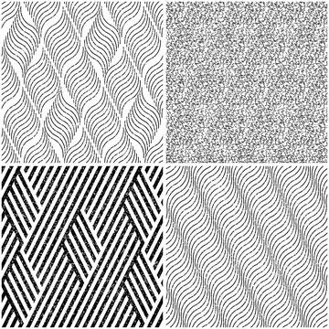 4 different vector patterns in the same package_h Stock Illustration