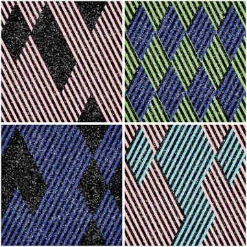 4 different vector patterns in the same package_k Stockillustratie