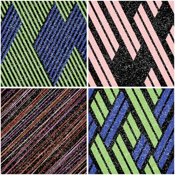 4 different vector patterns in the same package_o イラスト素材