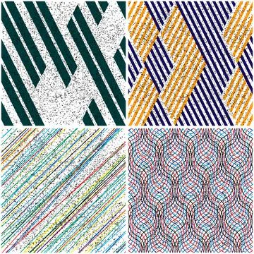 4 different vector patterns in the same package_c Stockillustratie
