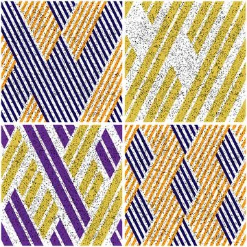 4 different vector patterns in the same package_d Stockillustratie