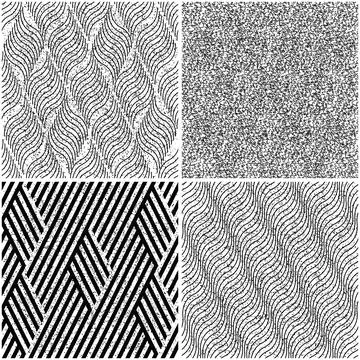 4 different vector patterns in the same package_h 스톡 일러스트