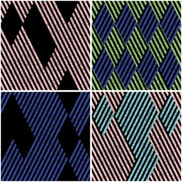 4 different vector patterns in the same package_k Stock Illustration