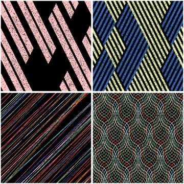 4 different vector patterns in the same package_m Stock Illustration