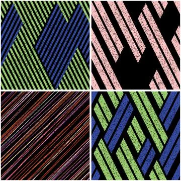 4 different vector patterns in the same package_o イラスト素材