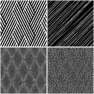 4 different vector patterns in the same package_u Stock Illustration