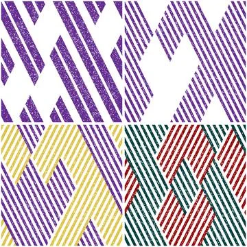 4 different vector patterns in the same package_b Stockillustratie