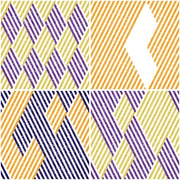 4 different vector patterns in the same package_c Stockillustratie