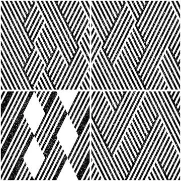 4 different vector patterns in the same package_f Stockillustratie