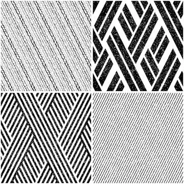 4 different vector patterns in the same package_h Stockillustratie