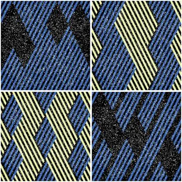4 different vector patterns in the same package_k Stock Illustration