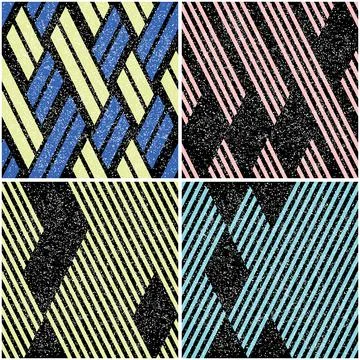 4 different vector patterns in the same package_n Stock Illustration