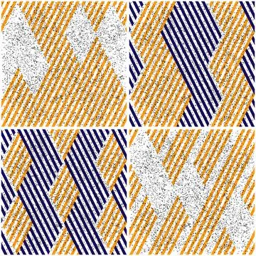 4 different vector patterns in the same package_a Stockillustratie