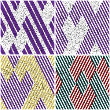 4 different vector patterns in the same package_b Stock Illustration