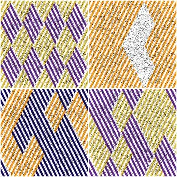 4 different vector patterns in the same package_c Stock Illustration