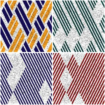4 different vector patterns in the same package_d Stockillustratie