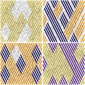 4 different vector patterns in the same package_e 스톡 일러스트