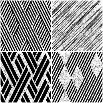 4 different vector patterns in the same package_i Stockillustratie