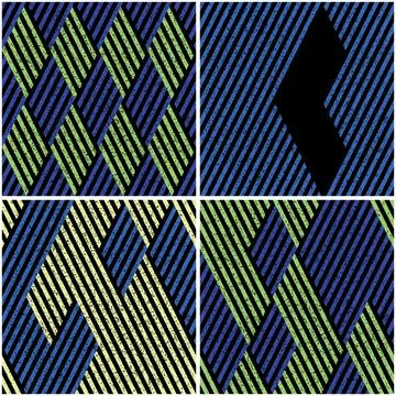 4 different vector patterns in the same package_m Stock Illustration