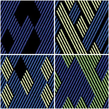 4 different vector patterns in the same package_o Stockillustratie