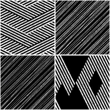 4 different vector patterns in the same package_u Stockillustratie