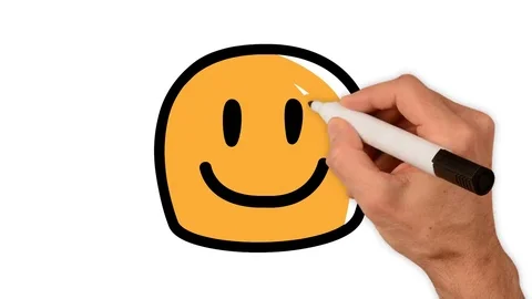 4 emoji set - Whiteboard style