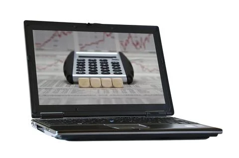 4 empty letter cubes Stock Photos